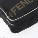 FENDI Shoulder Bag Nylon Black Gold Auth gh1158-16