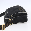 FENDI Shoulder Bag Nylon Black Gold Auth gh1158-3
