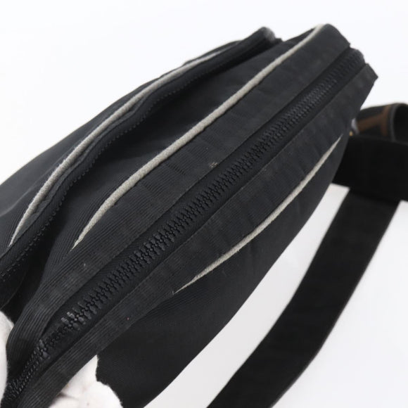 FENDI Shoulder Bag Nylon Black Gold Auth gh1158