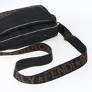 FENDI Shoulder Bag Nylon Black Gold Auth gh1158-7