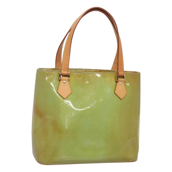 LOUIS VUITTON Monogram Vernis Houston Hand Bag Baby Blue M91005 LV Auth gh116