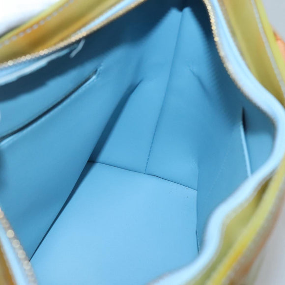 LOUIS VUITTON Monogram Vernis Houston Hand Bag Baby Blue M91005 LV Auth gh116