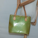 LOUIS VUITTON Monogram Vernis Houston Hand Bag Baby Blue M91005 LV Auth gh116-21