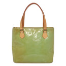 LOUIS VUITTON Monogram Vernis Houston Hand Bag Baby Blue M91005 LV Auth gh116-2