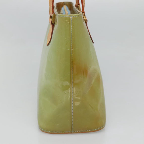 LOUIS VUITTON Monogram Vernis Houston Hand Bag Baby Blue M91005 LV Auth gh116