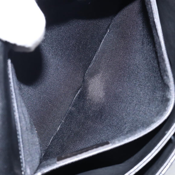 BALLY Quilted Hand Bag Leather Black Gold Auth gh1161