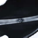 BALLY Quilted Chain Shoulder Bag Leather Black Gold Auth gh1162-11