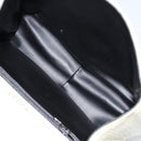 BALLY Quilted Hand Bag Leather White Gold Auth gh1163-11