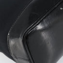 SAINT LAURENT Hand Bag Nylon Enamel Black Gold Auth gh1164-14