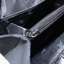 SAINT LAURENT Hand Bag Nylon Enamel Black Gold Auth gh1164-21