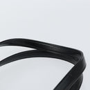 SAINT LAURENT Hand Bag Nylon Enamel Black Gold Auth gh1164-8