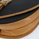 SAINT LAURENT Shoulder Bag Leather Black Gold Auth gh1165-14