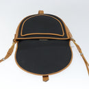 SAINT LAURENT Shoulder Bag Leather Black Gold Auth gh1165-18