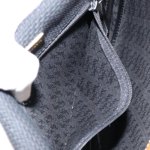 SAINT LAURENT Shoulder Bag Leather Black Gold Auth gh1165