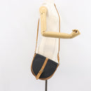 SAINT LAURENT Shoulder Bag Leather Black Gold Auth gh1165-24