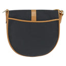 SAINT LAURENT Shoulder Bag Leather Black Gold Auth gh1165-2