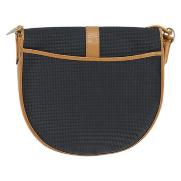 SAINT LAURENT Shoulder Bag Leather Black Gold Auth gh1165 - 0