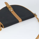 SAINT LAURENT Shoulder Bag Leather Black Gold Auth gh1165-6