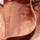 PRIMA CLASSE Shoulder Bag Leather PVC Beige Gold Auth gh1167-19