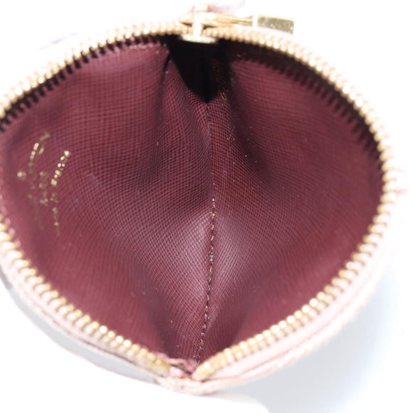 LOUIS VUITTON Monogram Mini Porte Monnaie Ron Coin Purse Red M92462 Auth gh1169