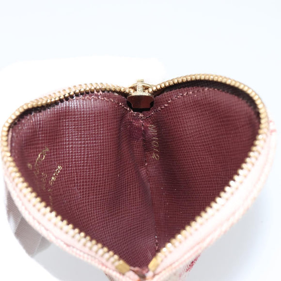LOUIS VUITTON Monogram Mini Porte Monnaie Ron Coin Purse Red M92462 Auth gh1169
