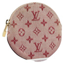 LOUIS VUITTON Monogram Mini Porte Monnaie Ron Coin Purse Red M92462 Auth gh1169-1