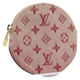 LOUIS VUITTON Monogram Mini Porte Monnaie Ron Coin Purse Red M92462 Auth gh1169