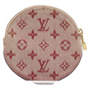 LOUIS VUITTON Monogram Mini Porte Monnaie Ron Coin Purse Red M92462 Auth gh1169-2