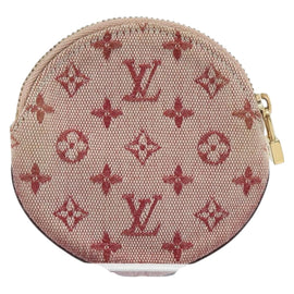 LOUIS VUITTON Monogram Mini Porte Monnaie Ron Coin Purse Red M92462 Auth gh1169 - 0