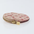 LOUIS VUITTON Monogram Mini Porte Monnaie Ron Coin Purse Red M92462 Auth gh1169-4