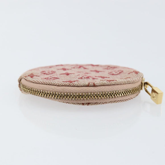 LOUIS VUITTON Monogram Mini Porte Monnaie Ron Coin Purse Red M92462 Auth gh1169