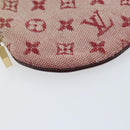 LOUIS VUITTON Monogram Mini Porte Monnaie Ron Coin Purse Red M92462 Auth gh1169-14