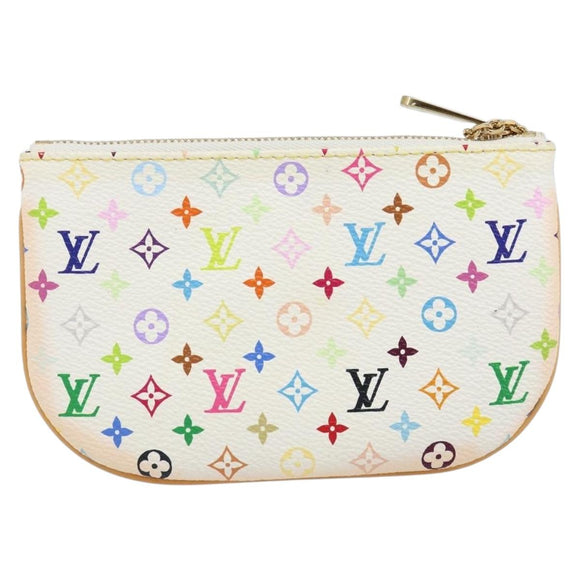 LOUIS VUITTON Monogram Multicolor Pochette MM Pouch White M60028 LV Auth gh1170V