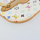 LOUIS VUITTON Monogram Multicolor Pochette MM Pouch White M60028 LV Auth gh1170V-14