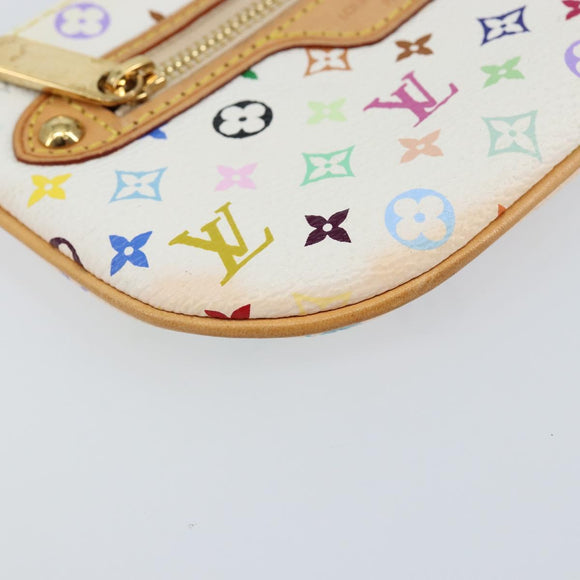 LOUIS VUITTON Monogram Multicolor Pochette MM Pouch White M60028 LV Auth gh1170V