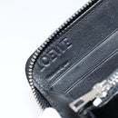 LOEWE Anagram Long Wallet Leather Blue Silver Auth gh1176-9