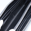 LOEWE Anagram Long Wallet Leather Blue Silver Auth gh1176-18