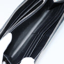 LOEWE Anagram Long Wallet Leather Blue Silver Auth gh1176-20