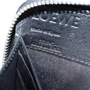 LOEWE Anagram Long Wallet Leather Blue Silver Auth gh1176-12