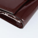 Salvatore Ferragamo Vala Chain Shoulder Bag Enamel Red Silver Auth gh1177-14