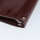 Salvatore Ferragamo Vala Chain Shoulder Bag Enamel Red Silver Auth gh1177-16