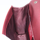 Salvatore Ferragamo Vala Chain Shoulder Bag Enamel Red Silver Auth gh1177-19