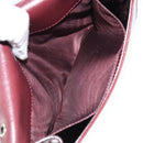 Salvatore Ferragamo Vala Chain Shoulder Bag Enamel Red Silver Auth gh1177-20