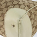 GUCCI GG Canvas Web Sherry Line Draagtas Beige Goud 257061 Auth gh1178-14