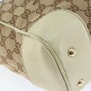 GUCCI GG Canvas Web Sherry Line Draagtas Beige Goud 257061 Auth gh1178-15
