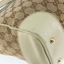 GUCCI GG Canvas Web Sherry Line Draagtas Beige Goud 257061 Auth gh1178-17