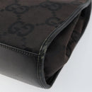 GUCCI GG Canvas Jackie Shoulder Bag Black Silver 002 1068 Auth gh1179-10