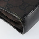 GUCCI GG Canvas Jackie Shoulder Bag Black Silver 002 1068 Auth gh1179-11