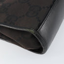 GUCCI GG Canvas Jackie Shoulder Bag Black Silver 002 1068 Auth gh1179-13