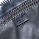 GUCCI GG Canvas Jackie Shoulder Bag Black Silver 002 1068 Auth gh1179-16